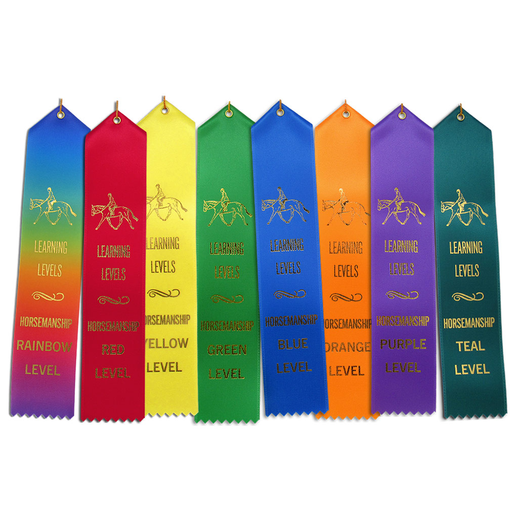 8 Horsemanship flat ribbons