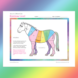 Horse of a Different Color certificate - Rainbow Level example page