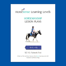 cover page for Blue Level Horsemanship lesson plans - set 1 - flatwork first